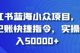 小红书蓝海小众项目,自动记账快捷指令,实操月入50000